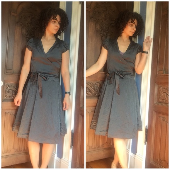 Calypso St. Barth Dresses & Skirts - Calypso St. Barth Gray Wrap Dress in Slate
